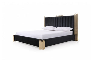 Tavi Modern Black & Gold Bed