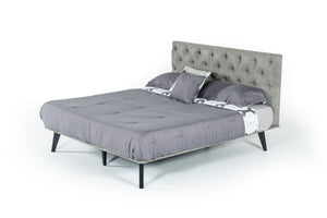 Garner Modern Grey & Walnut Bed