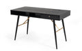 Burni Modern Black Oak & Gold Desk