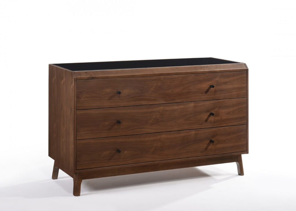 Garner Modern Grey & Walnut Dresser&Mirror