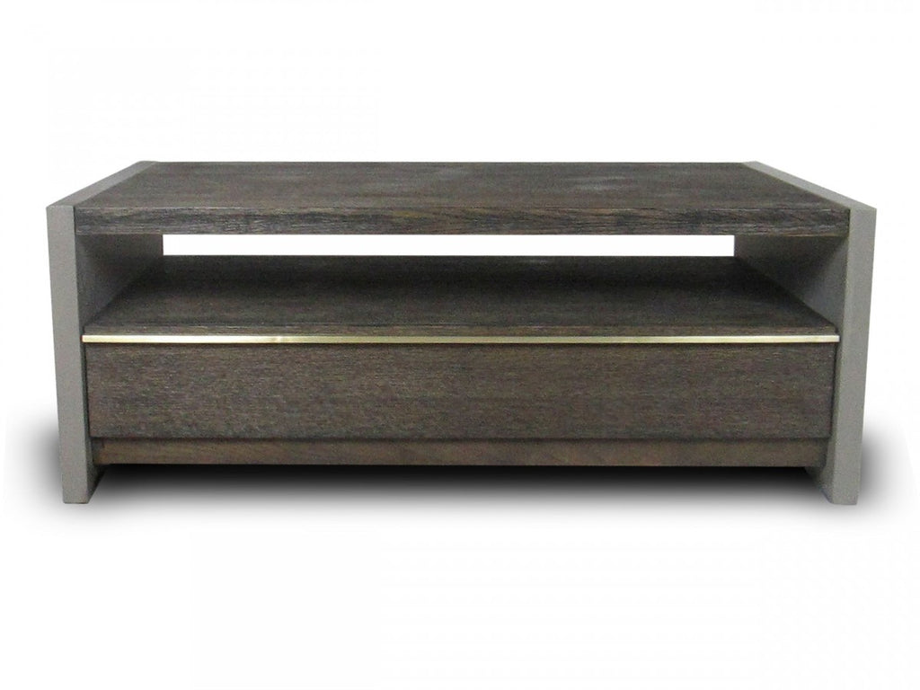 Cetona - Modern Dark Grey Concrete & Walnut Coffee Table