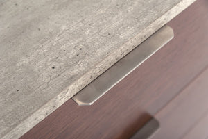 Nova Domus Redmond Modern Dark Walnut & Faux Concrete Dresser