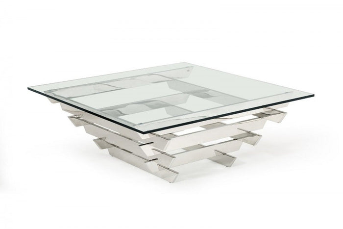 Upa Modern Square Glass Coffee Table