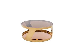 Dasa Modern Round Gold Coffee Table