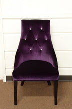 Bocon Grey Velour Dining Chair (Set of 2)