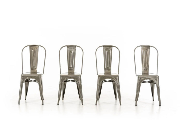 Elwer - Modern Steel Dining Chair (Set of 2)
