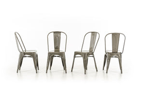 Grey Metal Dining Chair