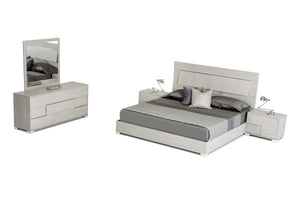 Erica Italian Modern Grey Bedroom Set