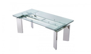 Modern Chord Extendable Glass Dining Table