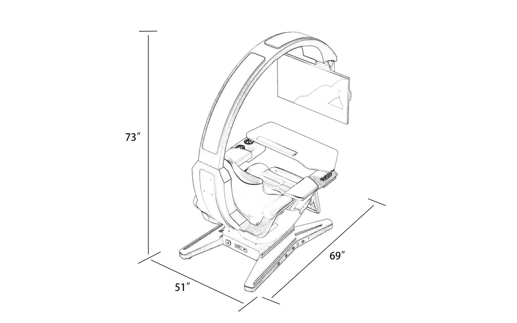 HAMISH ULTIMATE WORKING AND GAMING COMPUTER DESK WITH RECLINER