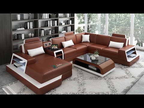 Civia Leather Sofa Set with Side Storage