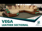 Vega Modern U-Shape Leather Sectional