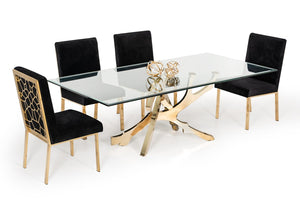 Modern Dining Table With Gold Legs