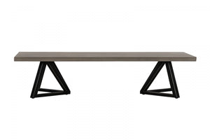 Rodipo Modern Concrete & Black Metal Coffee Table