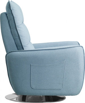 Divencci Modern Blue Fabric Recliner Chair