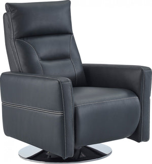 Nopin Modern Blue Leatherette Recliner Chair