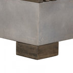 Deilo Modern Concrete & Acacia Square Coffee Table