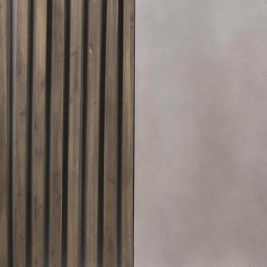 Deilo Modern Concrete & Acacia Square Coffee Table