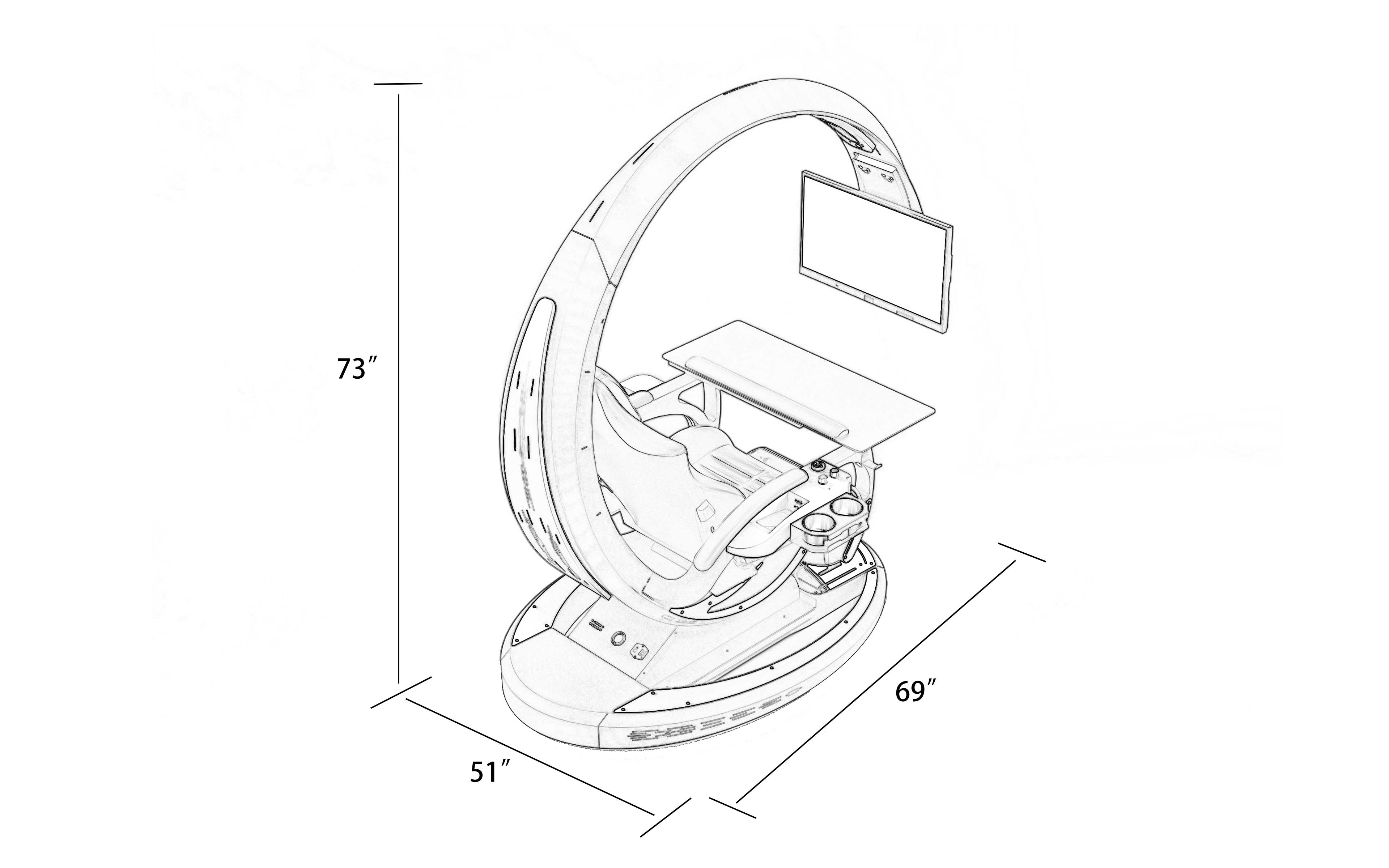 SHIN SMART WORKING AND GAMING DESK WITH RECLINER CHAIR | GAMING STATION