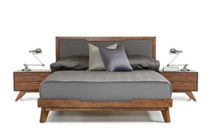 Sohu Modern Grey & Walnut Bed