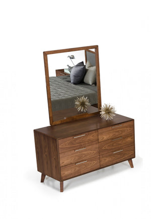Sohu Modern Grey & Walnut Dresser&Mirror