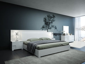 Monida Italian Modern White Bed