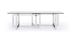 Valet Modern Glass & Stainless Steel Coffee Table