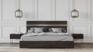 Bertin Italian Modern Dark Rovere Bed