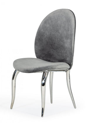 Constance Modern Grey Velvet Dining Chair Set of 2