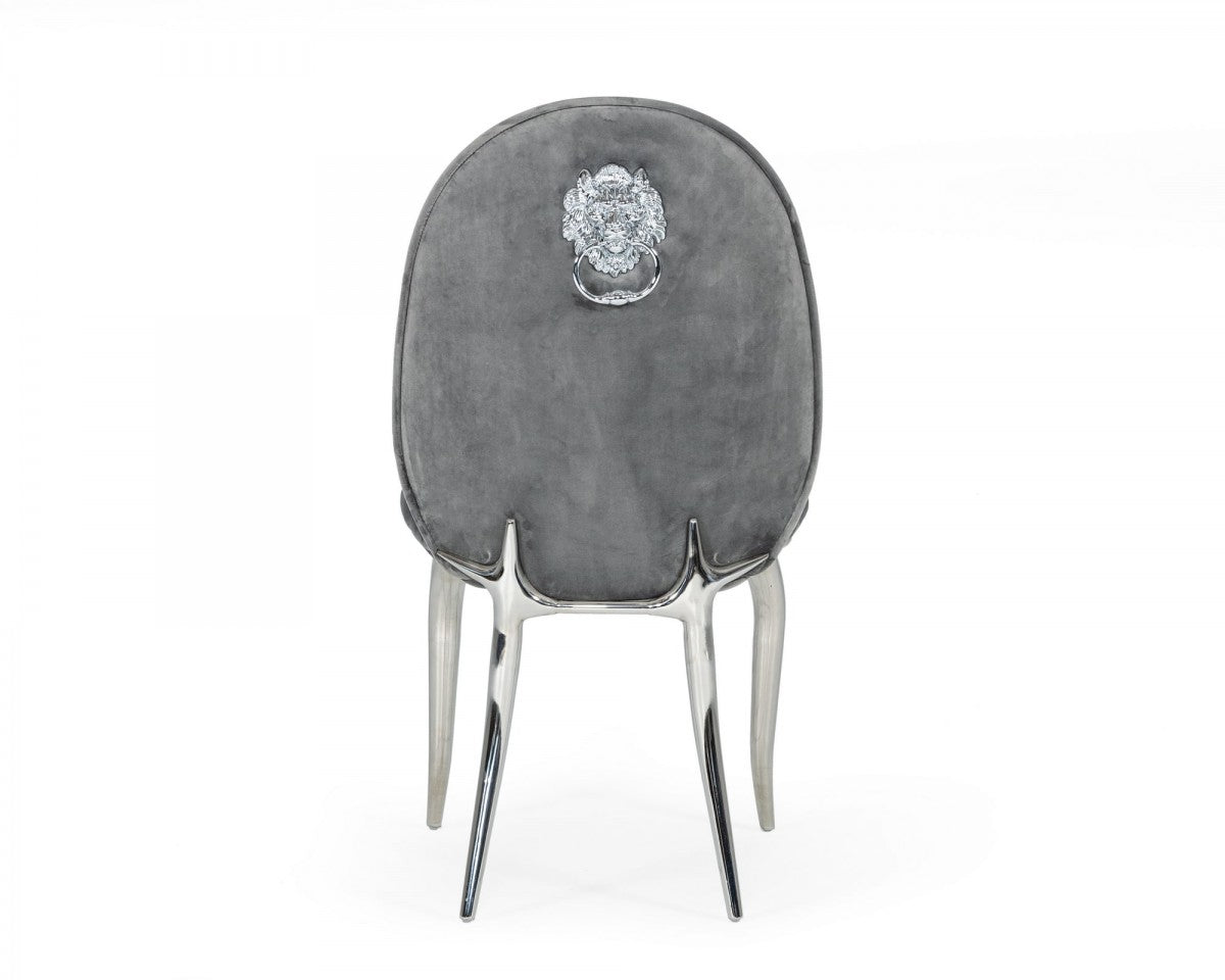 Constance Modern Grey Velvet Dining Chair Set of 2